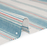 Cotton and Recycled Polyester Woven - Denim Tactile Stripes - British Imported