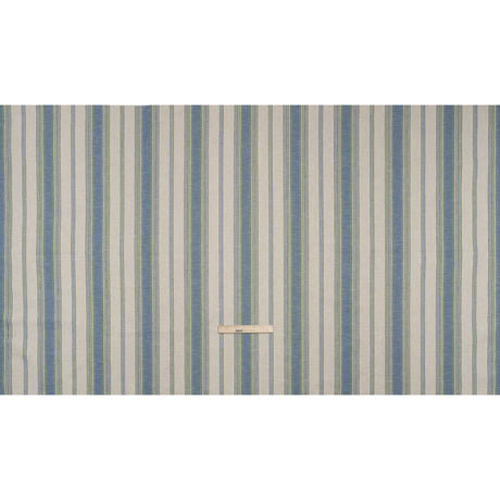Cotton and Recycled Polyester Woven - Indigo Tactile Stripes - British Imported
