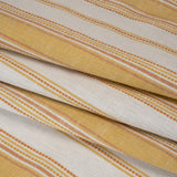 Cotton and Recycled Polyester Woven - Marigold Tactile Stripes - British Imported
