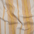 Cotton and Recycled Polyester Woven - Marigold Tactile Stripes - British Imported