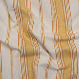 Cotton and Recycled Polyester Woven - Marigold Tactile Stripes - British Imported