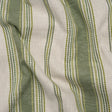 Cotton and Recycled Polyester Woven - Olive Tactile Stripes - British Imported