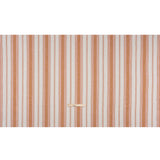 Cotton and Recycled Polyester Woven - Tangerine Tactile Stripes - British Imported