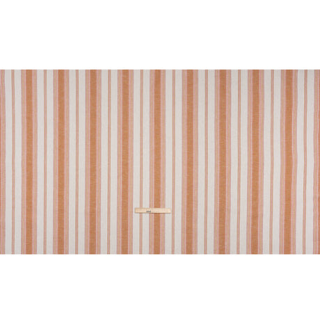 Cotton and Recycled Polyester Woven - Tangerine Tactile Stripes - British Imported