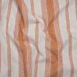 Cotton and Recycled Polyester Woven - Tangerine Tactile Stripes - British Imported