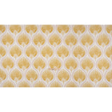 Cotton Canvas Print - Marigold Palm Leaf Ogee - British Imported