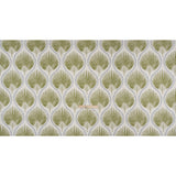 Cotton Canvas Print - Olive Palm Leaf Ogee - British Imported