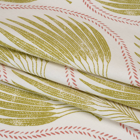 Cotton Canvas Print - Pear Palm Leaf Ogee - British Imported