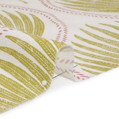 Cotton Canvas Print - Pear Palm Leaf Ogee - British Imported