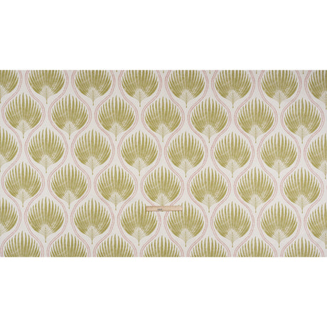Cotton Canvas Print - Pear Palm Leaf Ogee - British Imported