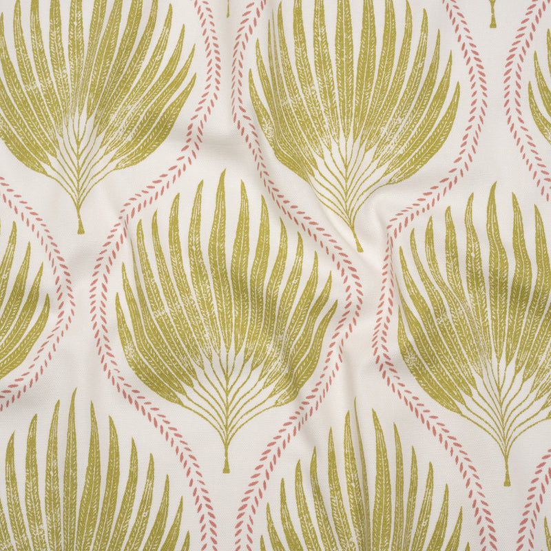 Cotton Canvas Print - Pear Palm Leaf Ogee - British Imported