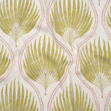 Cotton Canvas Print - Pear Palm Leaf Ogee - British Imported