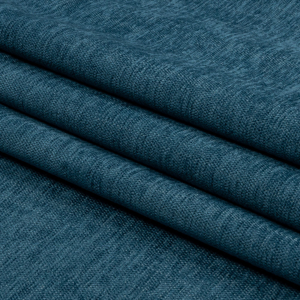Polyester Upholstery Chenille - Denim - British Imported