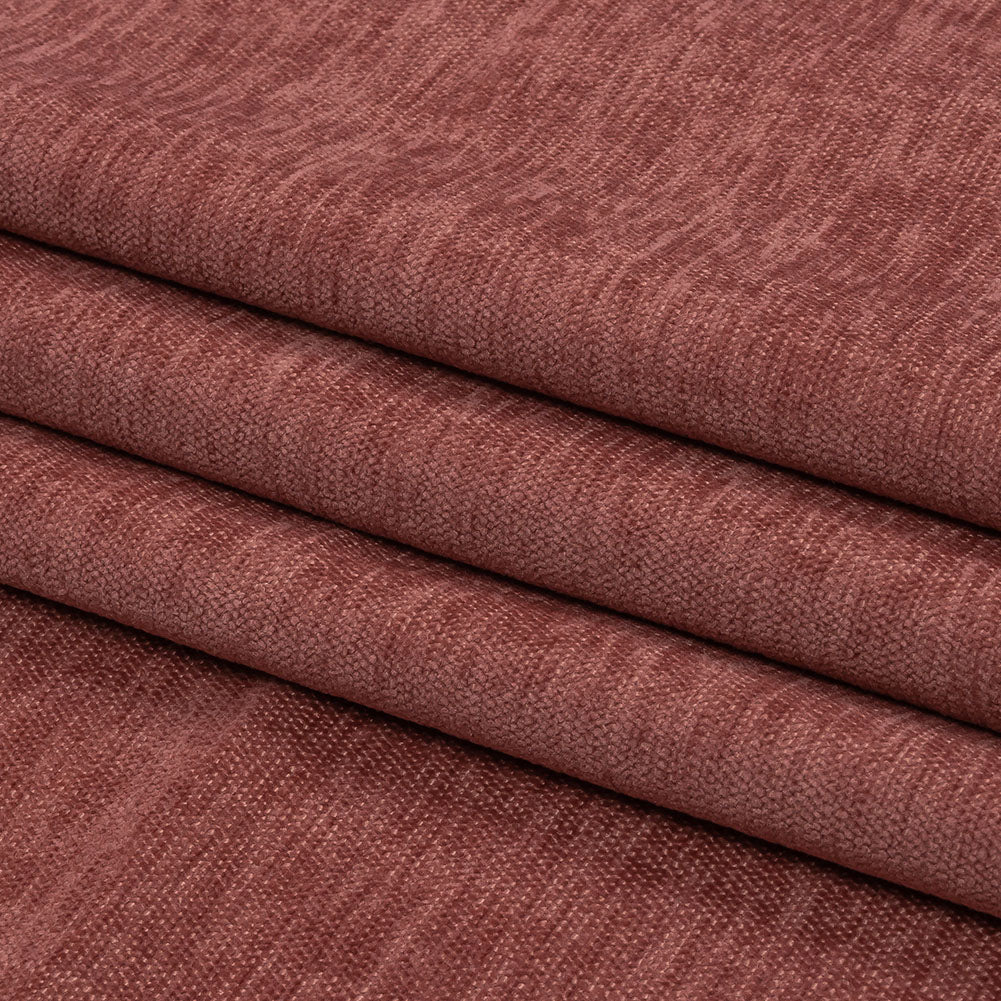 Polyester Upholstery Chenille - Rouge - British Imported