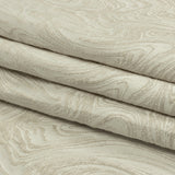 Cotton and Recycled Polyester Drapery Jacquard - Ivory Marbled Lines - British Imported