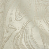 Cotton and Recycled Polyester Drapery Jacquard - Ivory Marbled Lines - British Imported