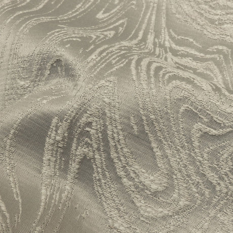 Cotton and Recycled Polyester Drapery Jacquard - Silver Marbled Lines - British Imported