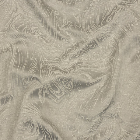 Cotton and Recycled Polyester Drapery Jacquard - Silver Marbled Lines - British Imported