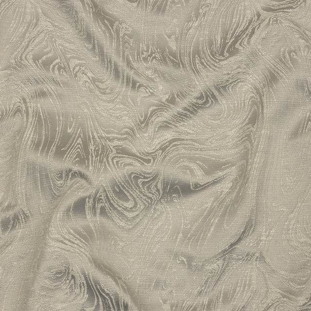 Cotton and Recycled Polyester Drapery Jacquard - Silver Marbled Lines - British Imported