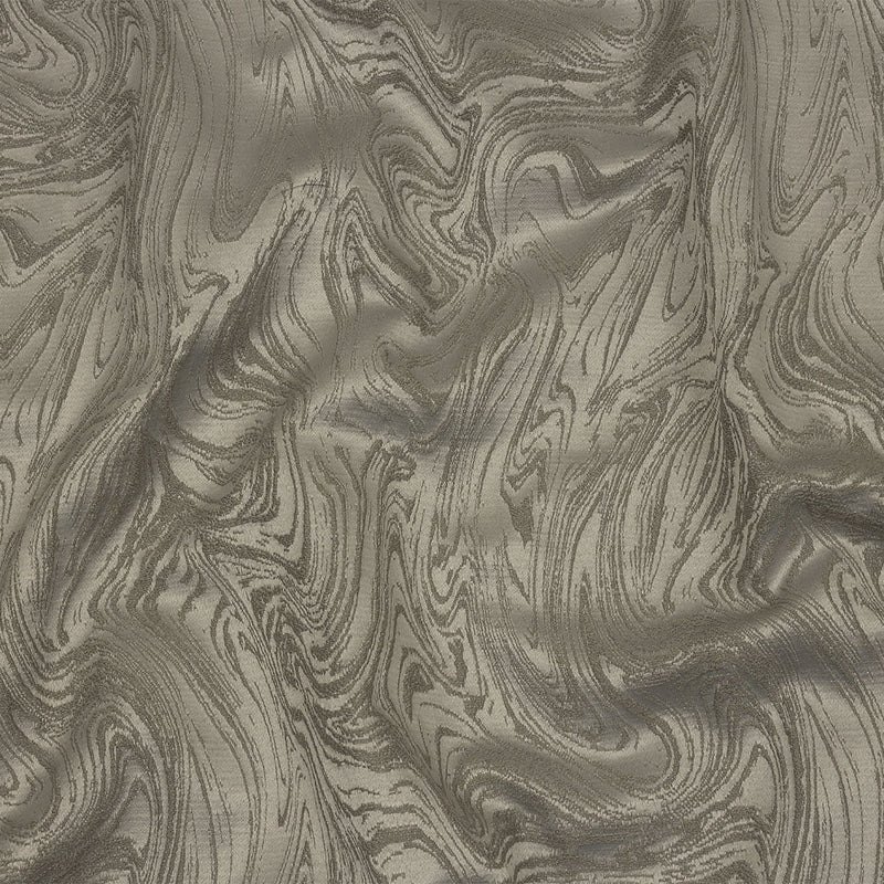 Cotton and Recycled Polyester Drapery Jacquard - Slate Marbled Lines - British Imported