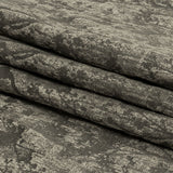 Cotton and Recycled Polyester Drapery Jacquard - Graphite Misty Foliage - British Imported