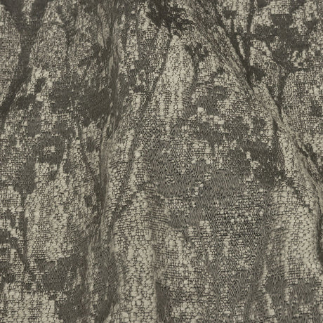 Cotton and Recycled Polyester Drapery Jacquard - Graphite Misty Foliage - British Imported