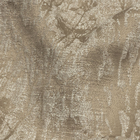 Cotton and Recycled Polyester Drapery Jacquard - Latte Misty Foliage - British Imported