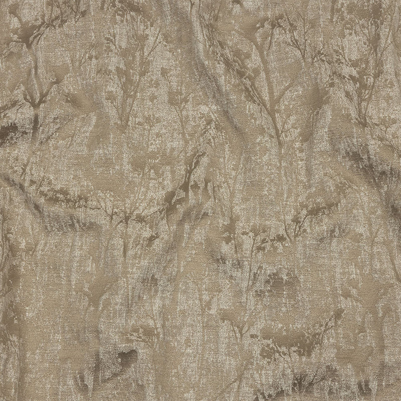 Cotton and Recycled Polyester Drapery Jacquard - Latte Misty Foliage - British Imported