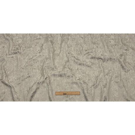 Cotton and Recycled Polyester Drapery Jacquard - Silver Misty Foliage - British Imported