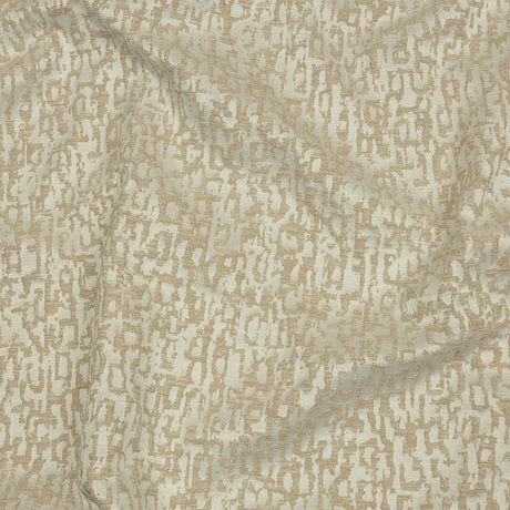Cotton and Recycled Polyester Drapery Jacquard - Champagne Bark-Like Abstract - British Imported
