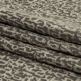 Cotton and Recycled Polyester Drapery Jacquard - Graphite Bark-Like Abstract - British Imported