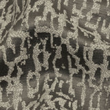 Cotton and Recycled Polyester Drapery Jacquard - Graphite Bark-Like Abstract - British Imported