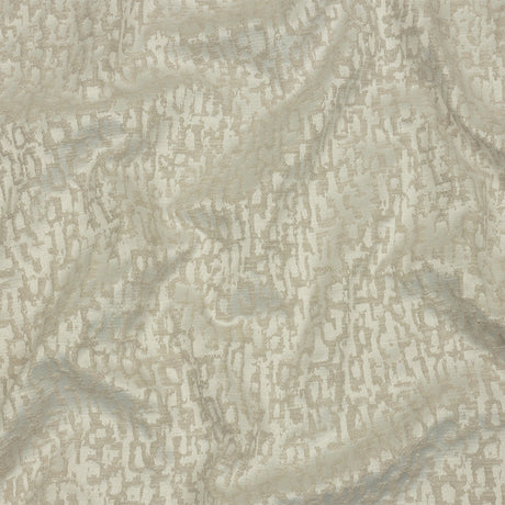 Cotton and Recycled Polyester Drapery Jacquard - Ivory Bark-Like Abstract - British Imported
