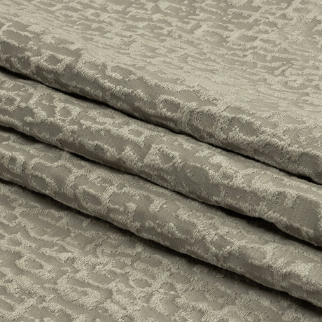 Cotton and Recycled Polyester Drapery Jacquard - Silver Bark-Like Abstract - British Imported