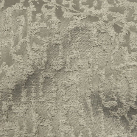 Cotton and Recycled Polyester Drapery Jacquard - Silver Bark-Like Abstract - British Imported