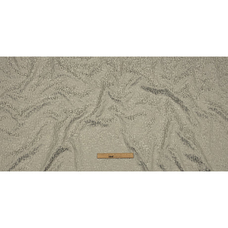 Cotton and Recycled Polyester Drapery Jacquard - Silver Bark-Like Abstract - British Imported