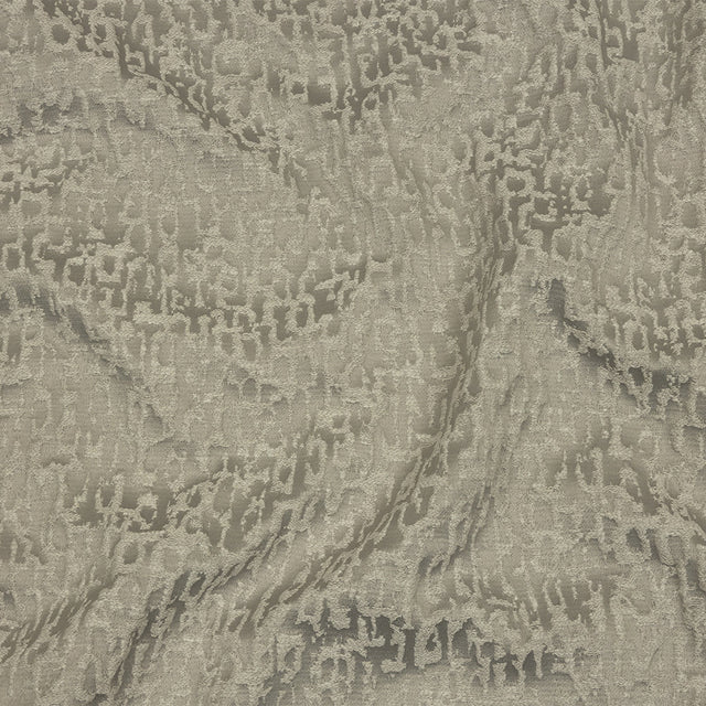 Cotton and Recycled Polyester Drapery Jacquard - Silver Bark-Like Abstract - British Imported