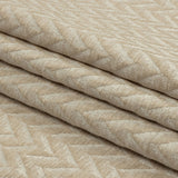 Cotton and Recycled Polyester Drapery Jacquard - Champagne Distressed Zig Zags - British Imported