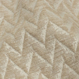 Cotton and Recycled Polyester Drapery Jacquard - Champagne Distressed Zig Zags - British Imported
