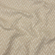 Cotton and Recycled Polyester Drapery Jacquard - Champagne Distressed Zig Zags - British Imported