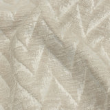 Cotton and Recycled Polyester Drapery Jacquard - Ivory Distressed Zig Zags - British Imported