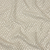 Cotton and Recycled Polyester Drapery Jacquard - Ivory Distressed Zig Zags - British Imported
