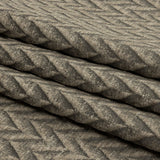 Cotton and Recycled Polyester Drapery Jacquard - Mole Distressed Zig Zags - British Imported