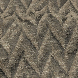 Cotton and Recycled Polyester Drapery Jacquard - Mole Distressed Zig Zags - British Imported