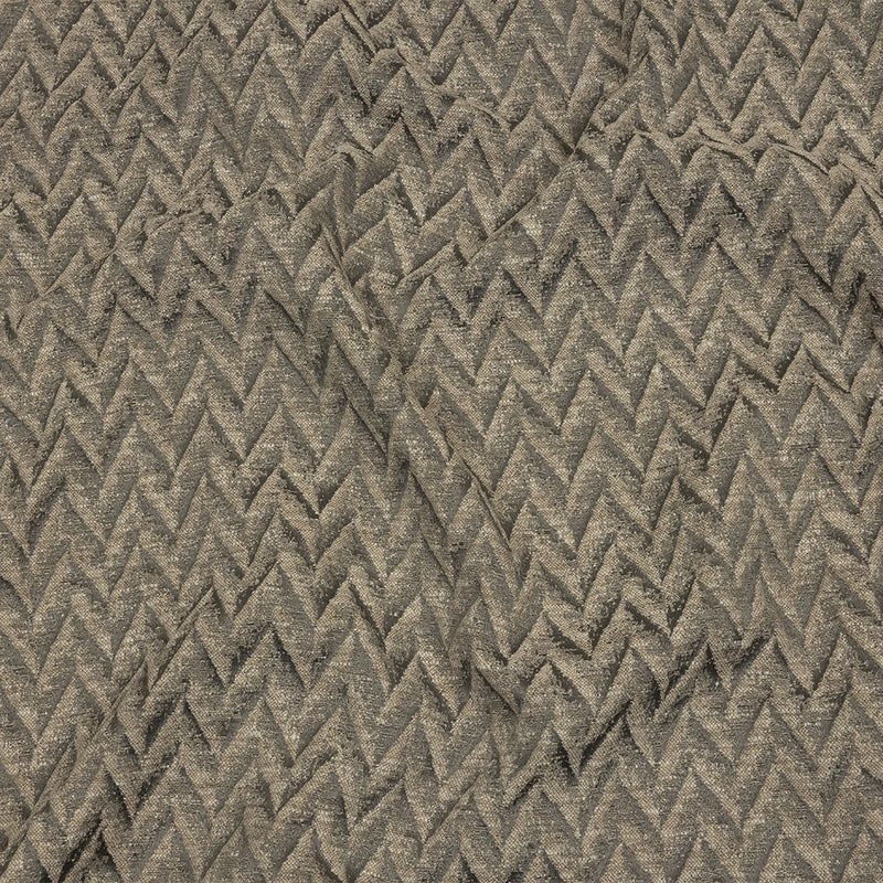 Cotton and Recycled Polyester Drapery Jacquard - Mole Distressed Zig Zags - British Imported