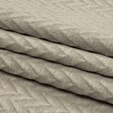 Cotton and Recycled Polyester Drapery Jacquard - Silver Distressed Zig Zags - British Imported
