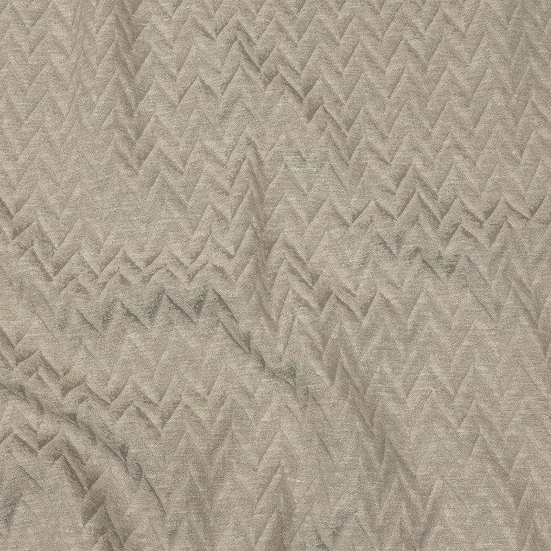 Cotton and Recycled Polyester Drapery Jacquard - Silver Distressed Zig Zags - British Imported