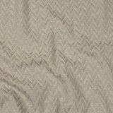 Cotton and Recycled Polyester Drapery Jacquard - Silver Distressed Zig Zags - British Imported