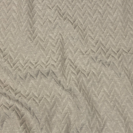 Cotton and Recycled Polyester Drapery Jacquard - Silver Distressed Zig Zags - British Imported