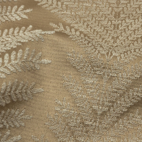 Cotton and Recycled Polyester Drapery Jacquard - Caramel Leaf Chains - British Imported